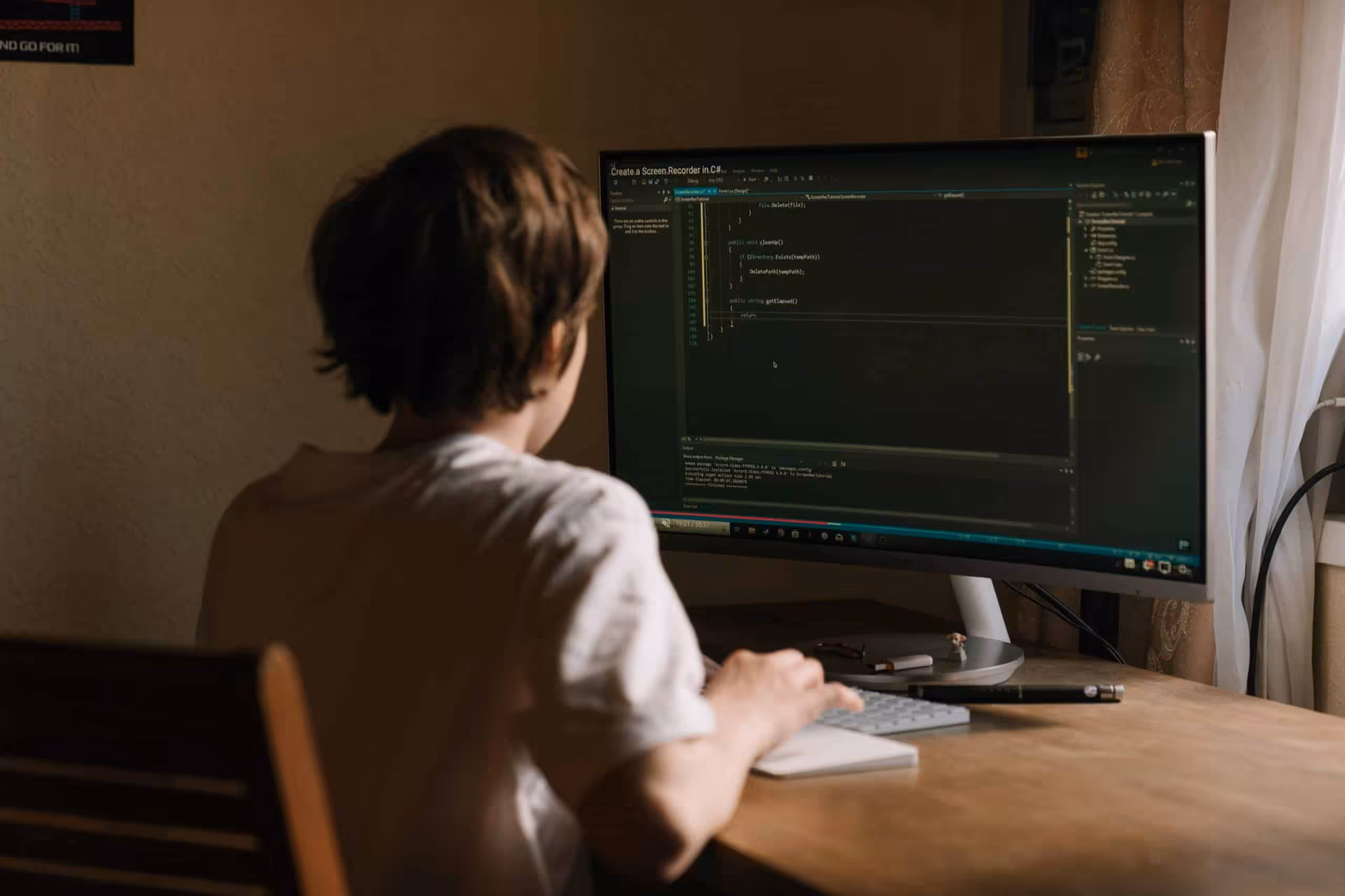 niño programando
