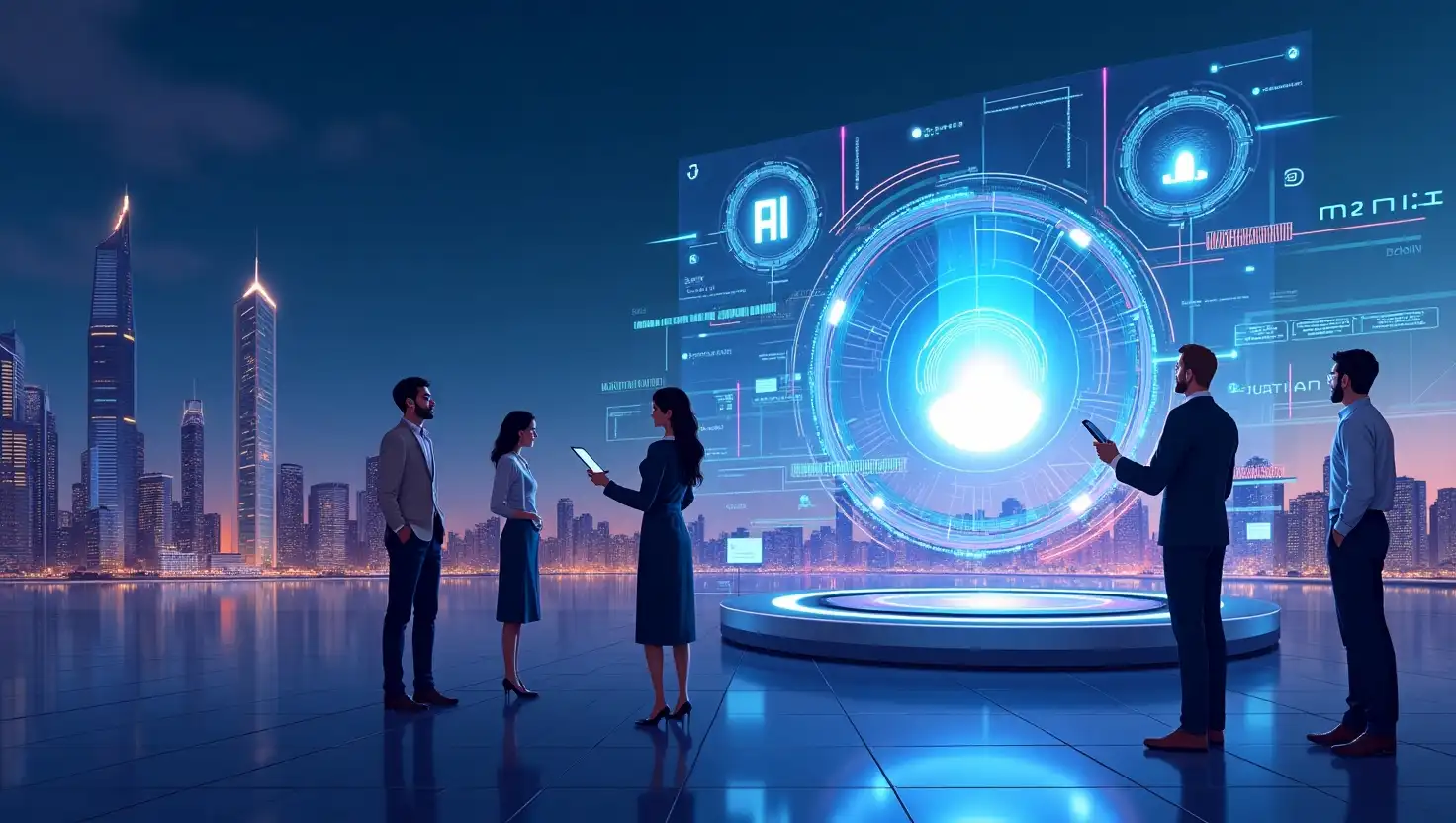 Ilustración de herramientas de IA para potenciar posicionamiento SEO en 2025